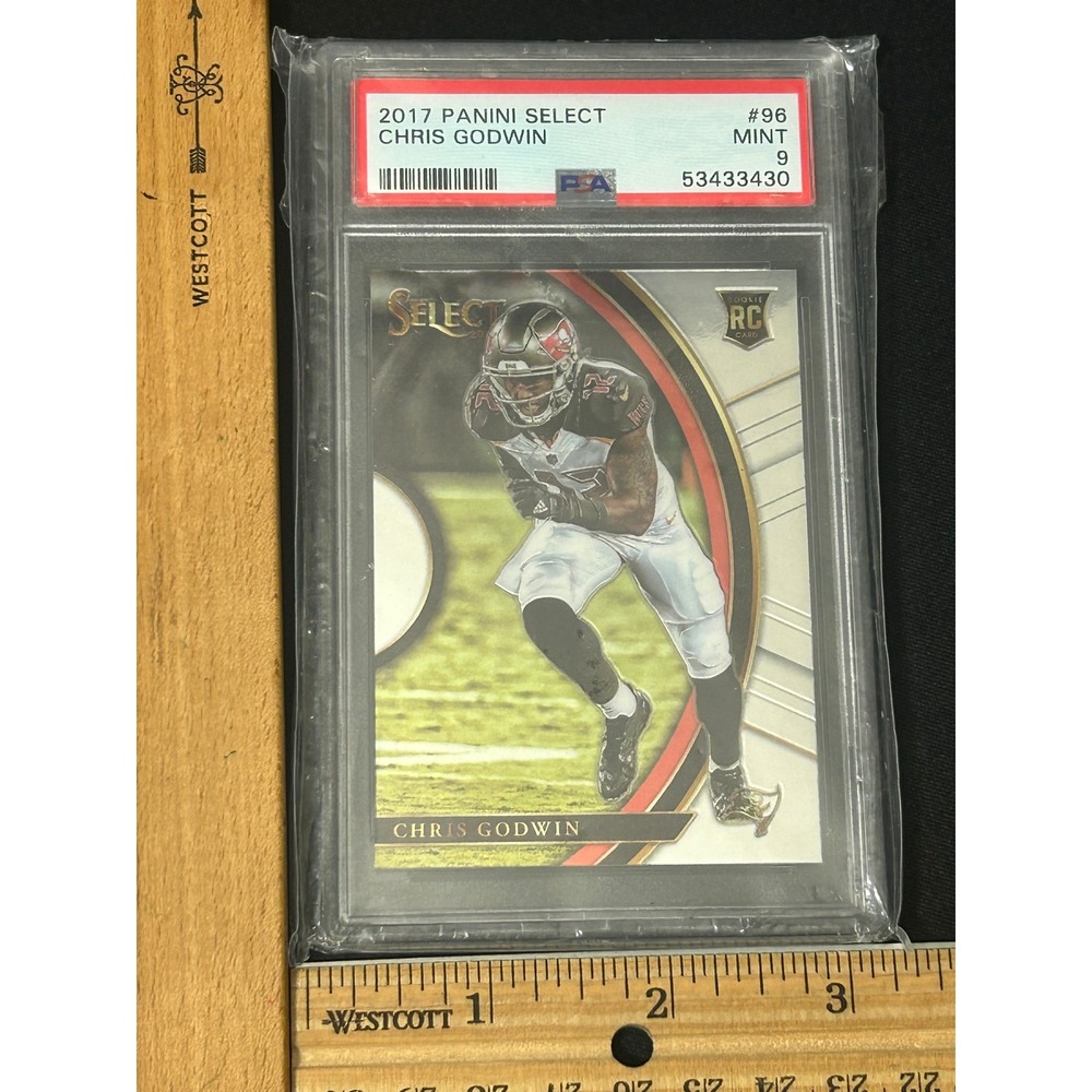 2017 Panini Select Chris Godwin Rookie RC‎ Card PSA 9 Mint Tampa Bay Buccaneers